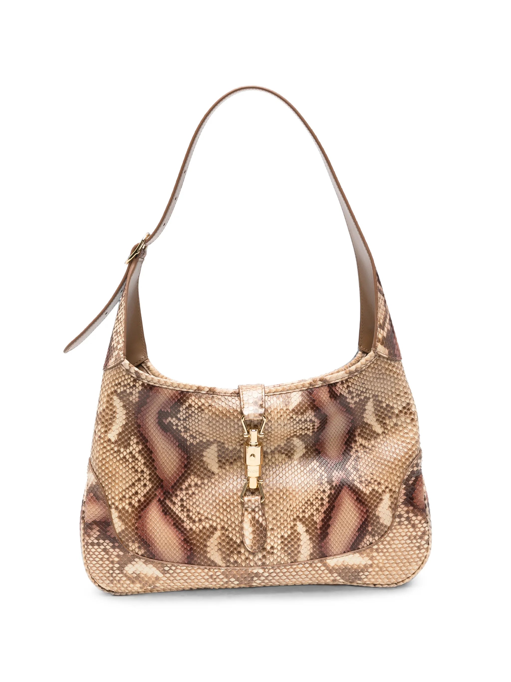 Gucci Gucci Jackie Snakeskin Shoulder Bag