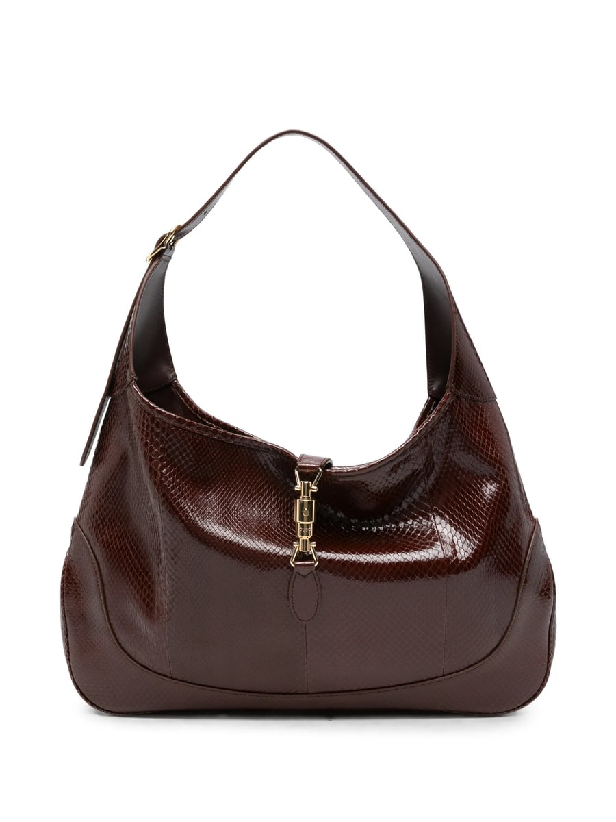 Gucci Gucci Jackie Lizard-effect Shoulder Bag