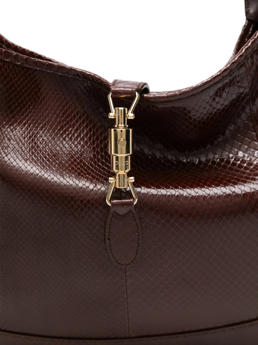 Gucci Gucci Jackie Lizard-effect Shoulder Bag, view 4