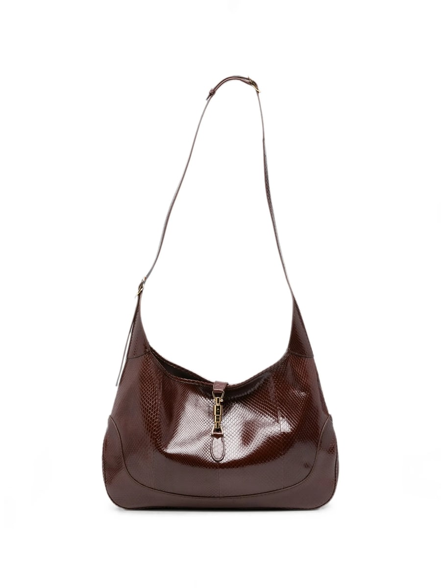 Gucci Gucci Jackie Lizard-effect Shoulder Bag, view 5