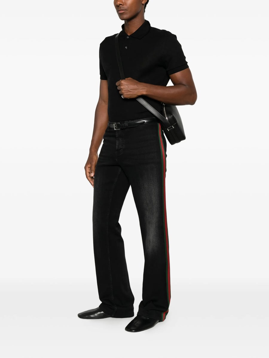 Gucci Gucci Web-stripe Flared Jeans, view 2