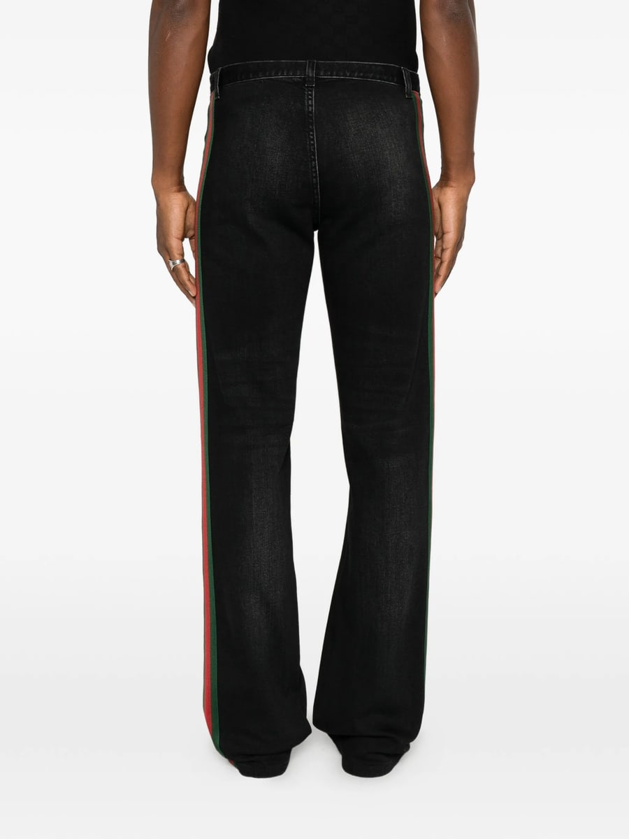 Gucci Gucci Web-stripe Flared Jeans, view 4