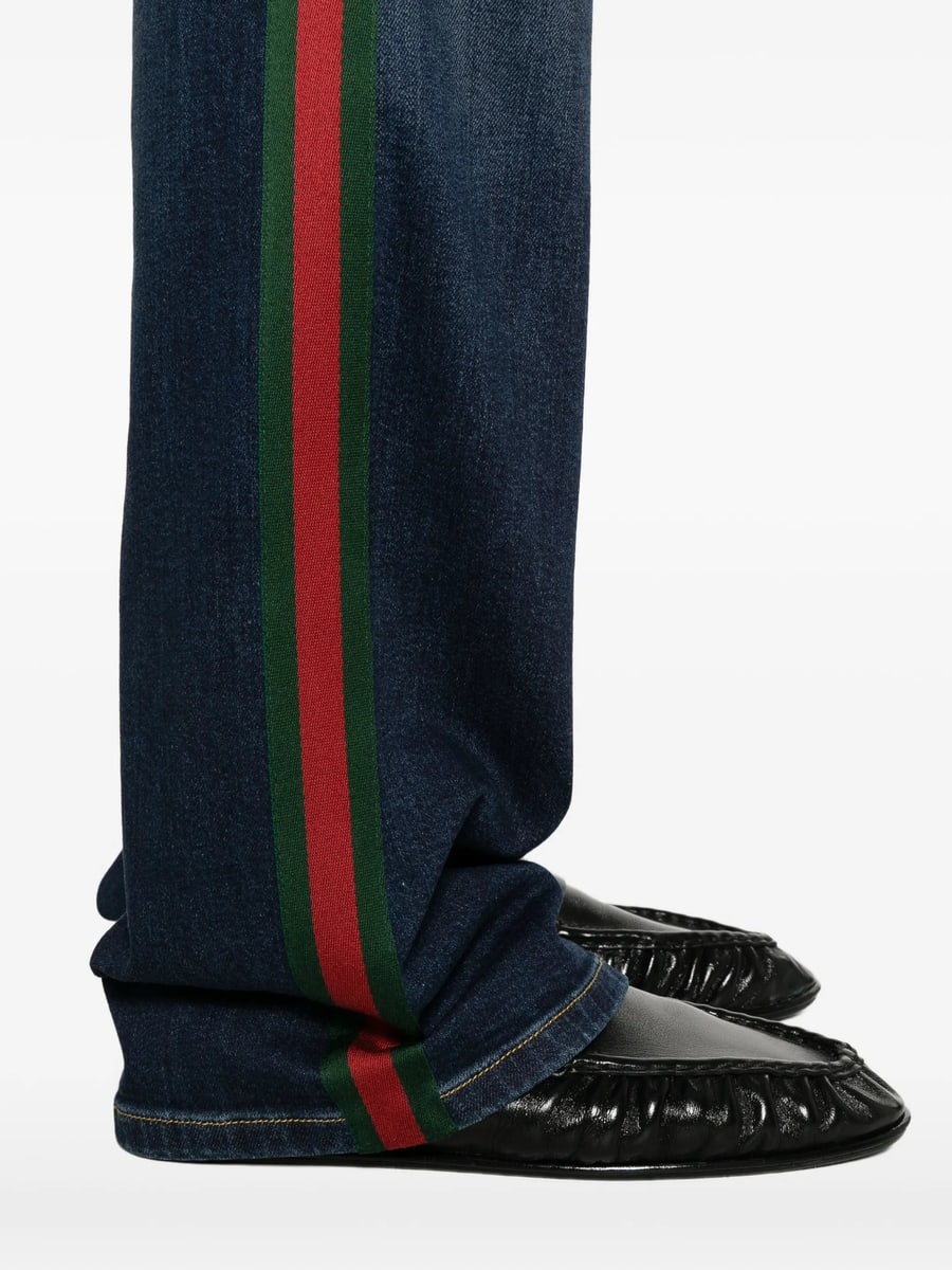Gucci Gucci Web-stripe Jeans, view 2