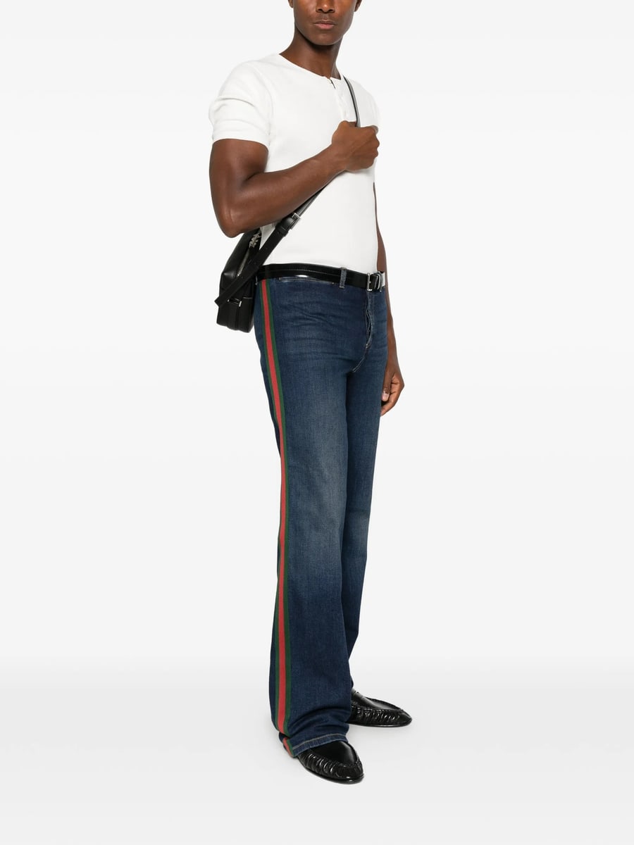 Gucci Gucci Web-stripe Jeans, view 3