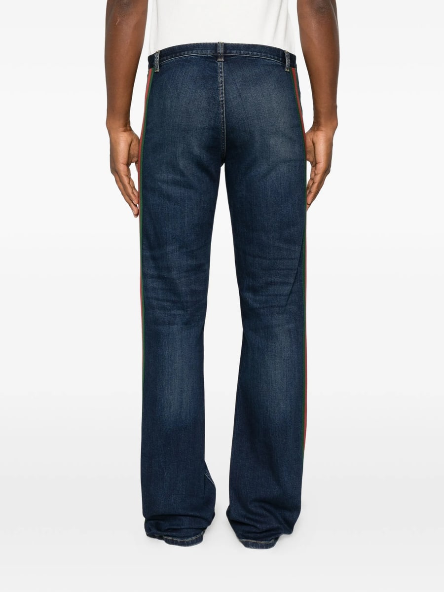 Gucci Gucci Web-stripe Jeans, view 4