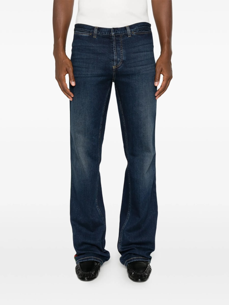Gucci Gucci Web-stripe Jeans, view 5