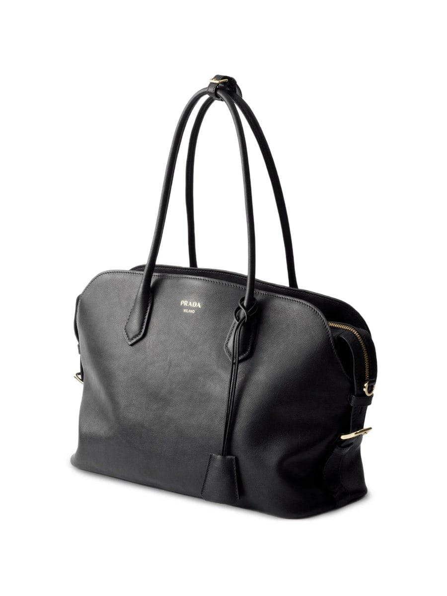 Prada Prada Large Leather Tote Bag, view 5