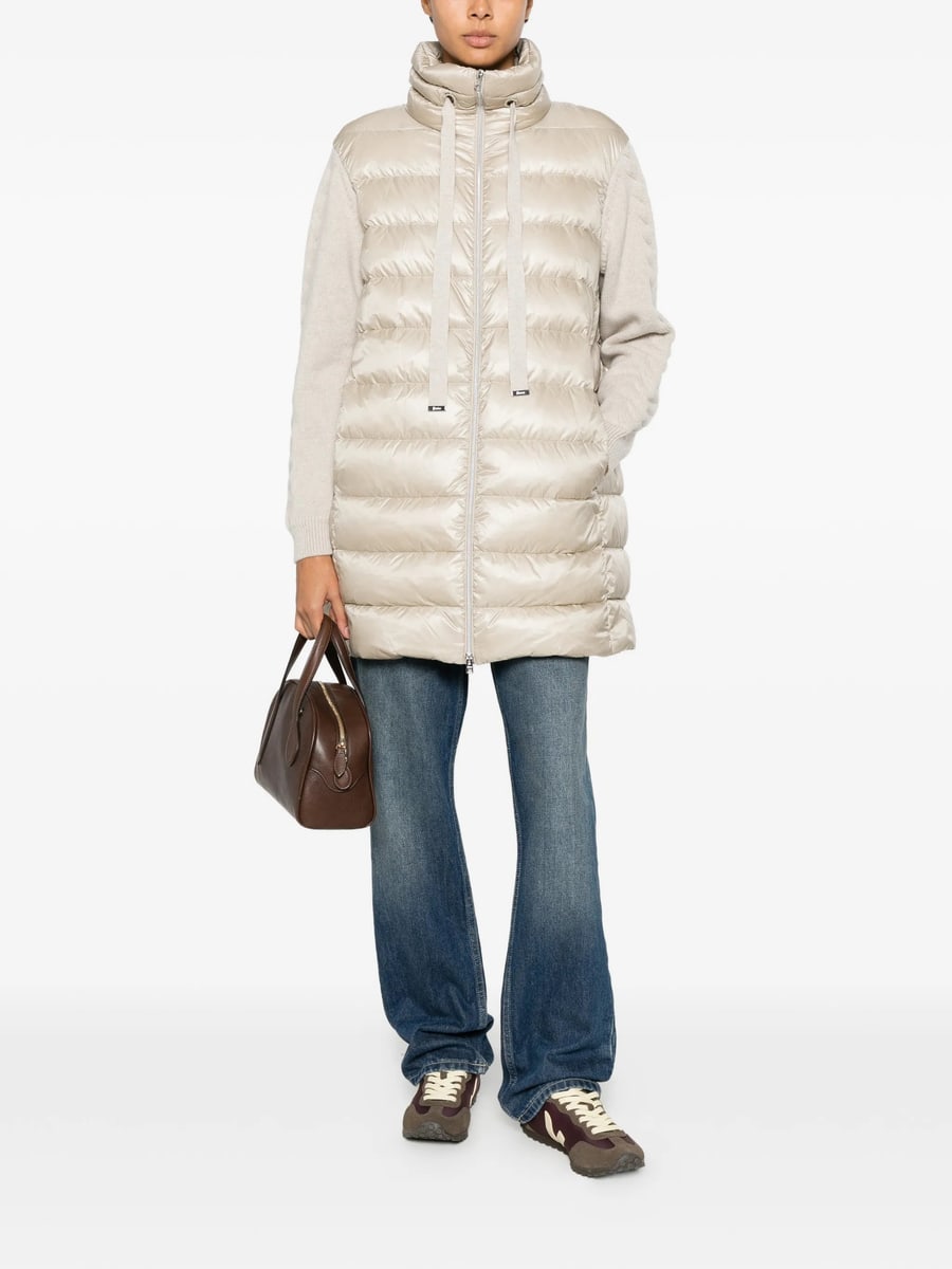 Herno Herno Quilted Panelled Zip-up Coat, view 2