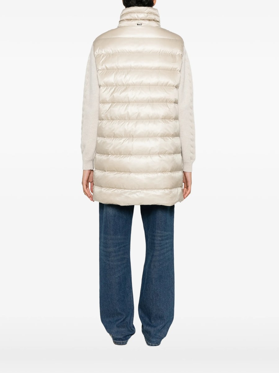 Herno Herno Quilted Panelled Zip-up Coat, view 3