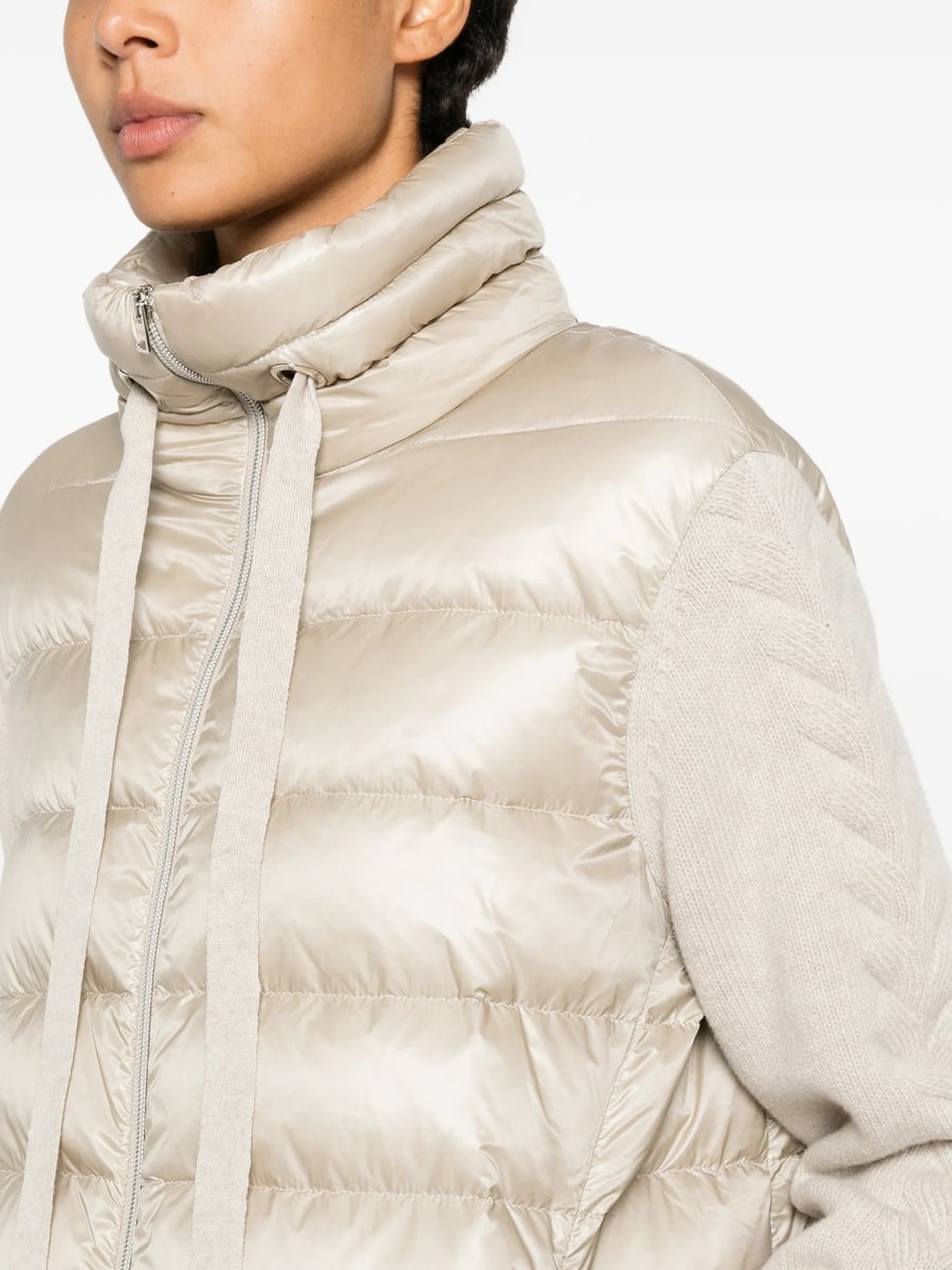 Herno Herno Quilted Panelled Zip-up Coat, view 5
