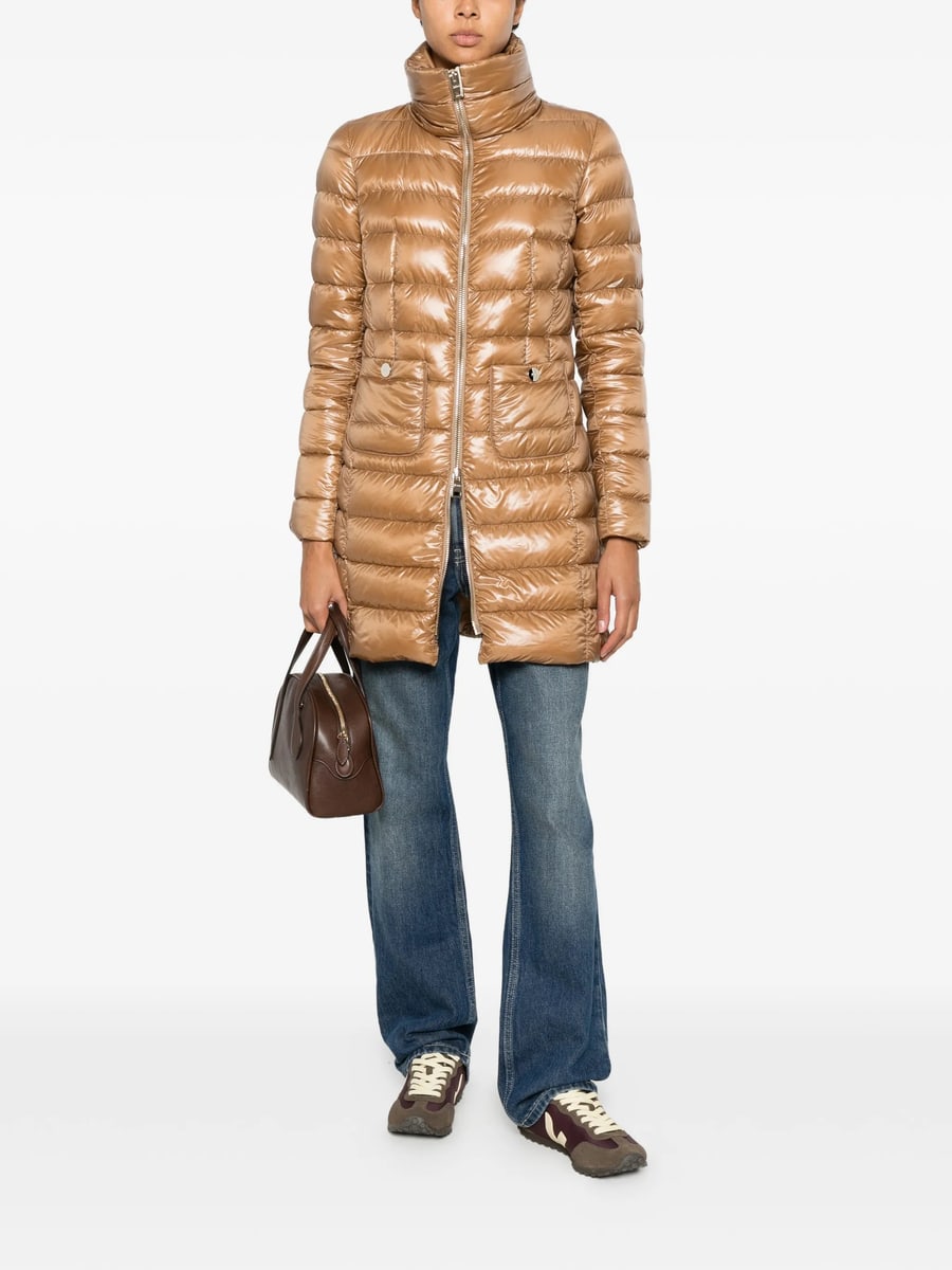 Herno Herno Quilted High-neck Zip-up Coat, view 2