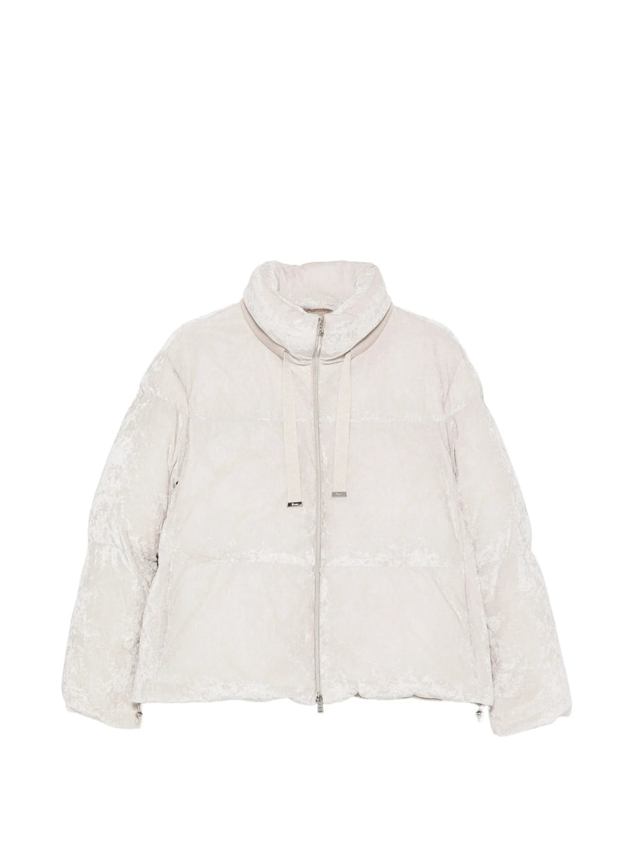 Herno Herno Quilted Crushed-velvet Jacket