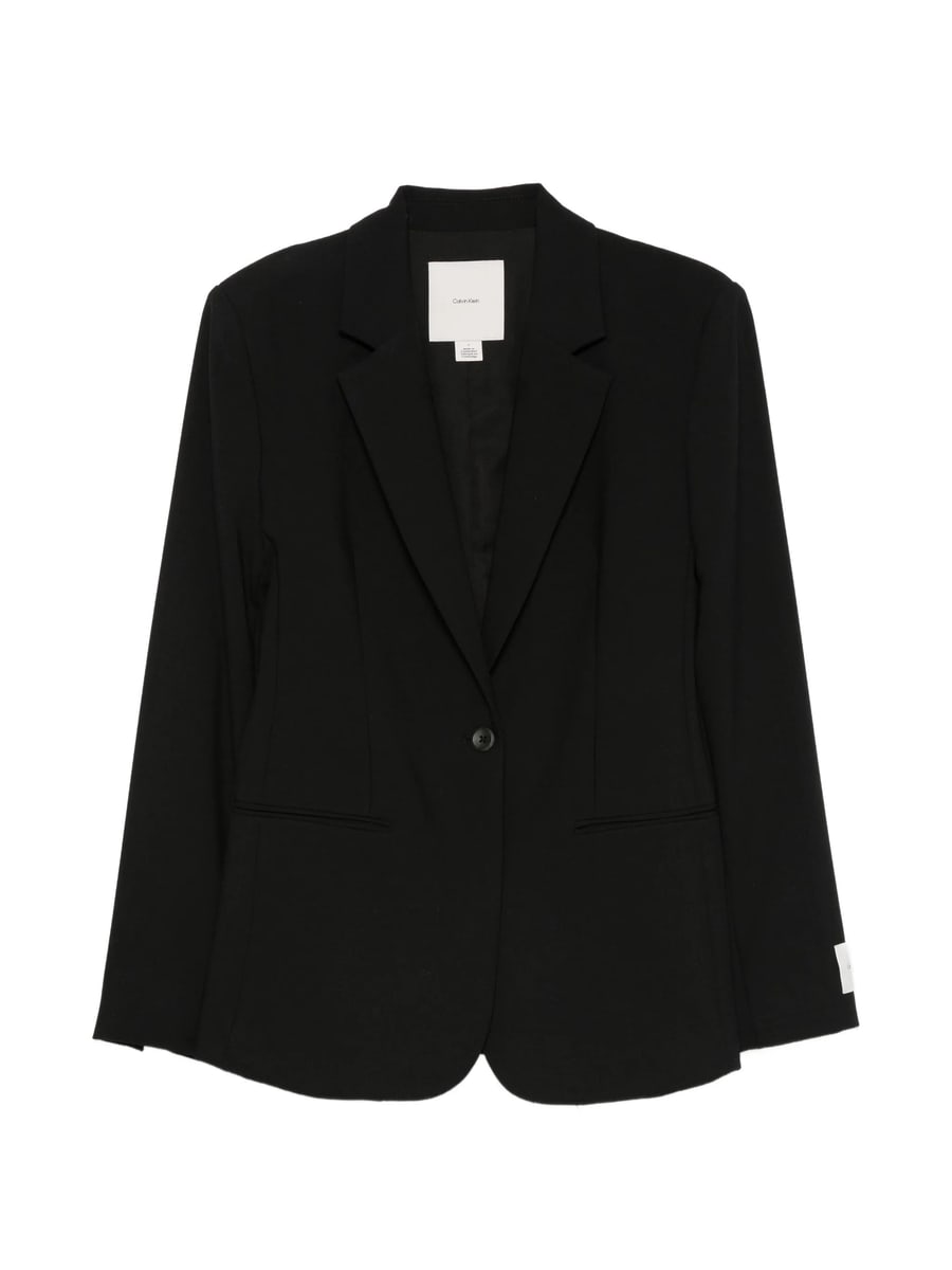 Calvin Klein Calvin Klein Single-breasted Logo-patch Jacket
