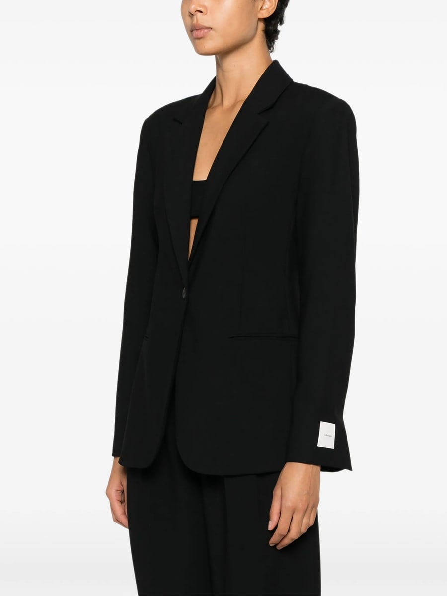 Calvin Klein Calvin Klein Single-breasted Logo-patch Jacket, view 5
