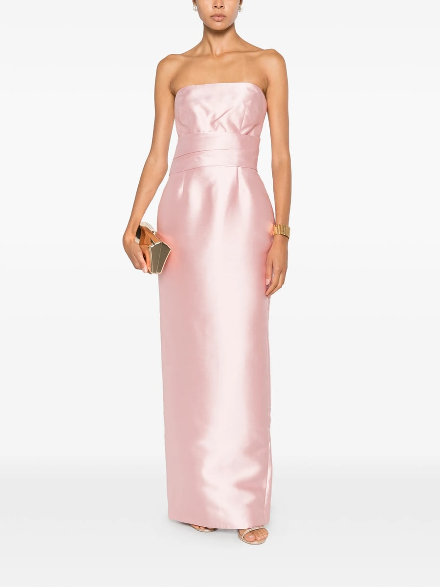 Solace London Solace London Strapless Pleated-waist Maxi Dress, view 5
