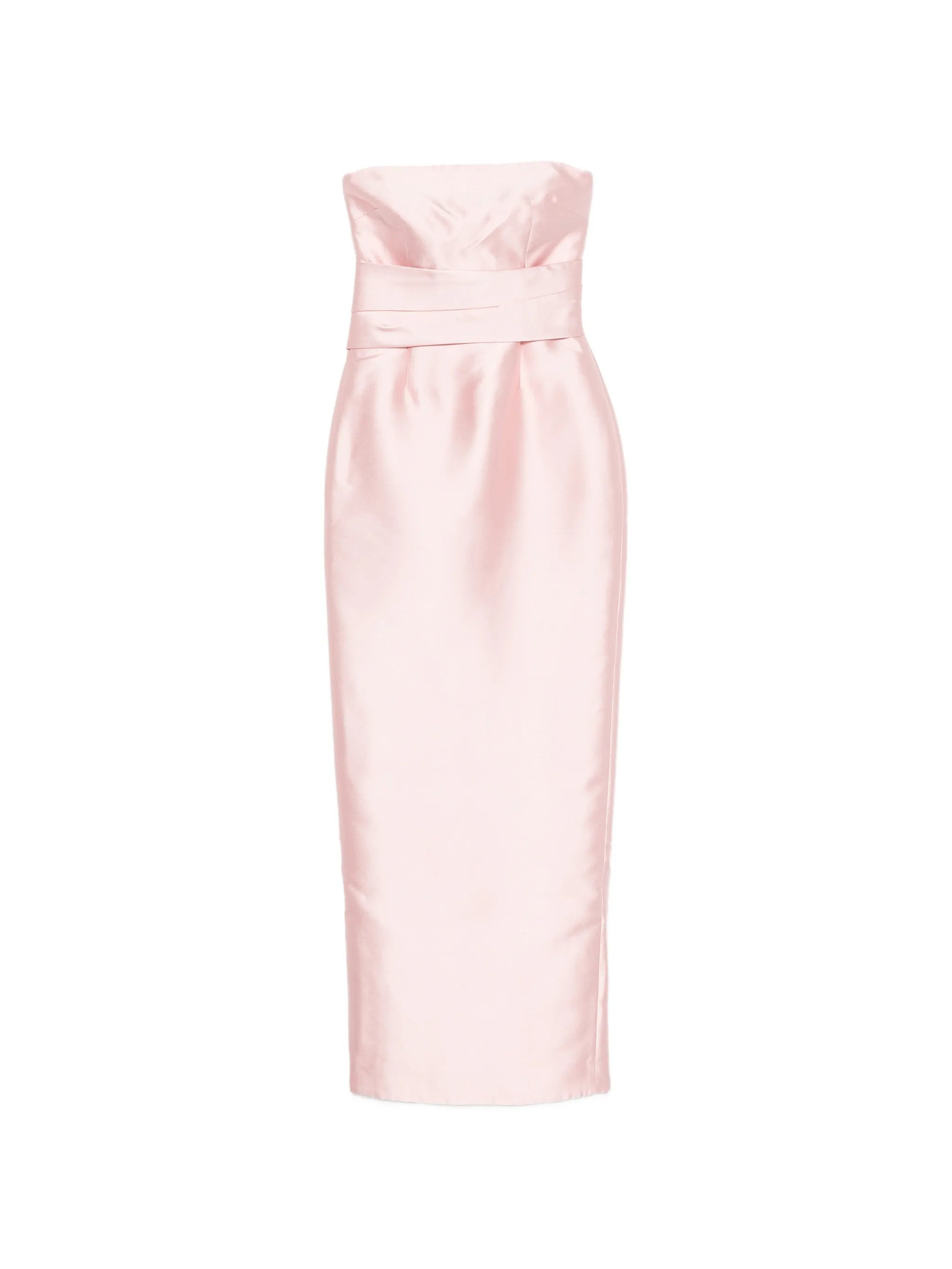 Solace London Solace London Strapless Pleated-waist Maxi Dress
