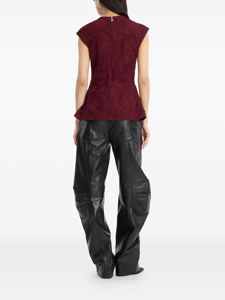Rotate Rotate Leather Cargo Pants Black, view 2