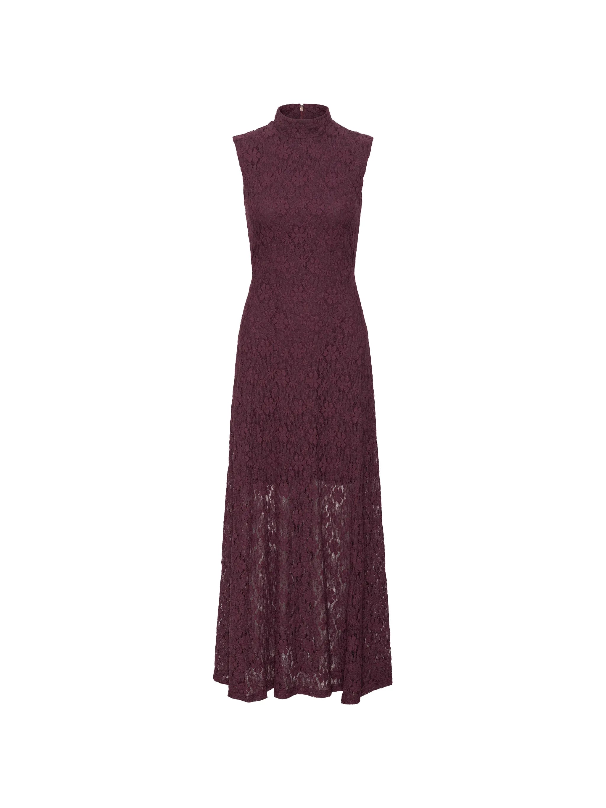 Rotate Rotate Lace Flared Maxi Dress