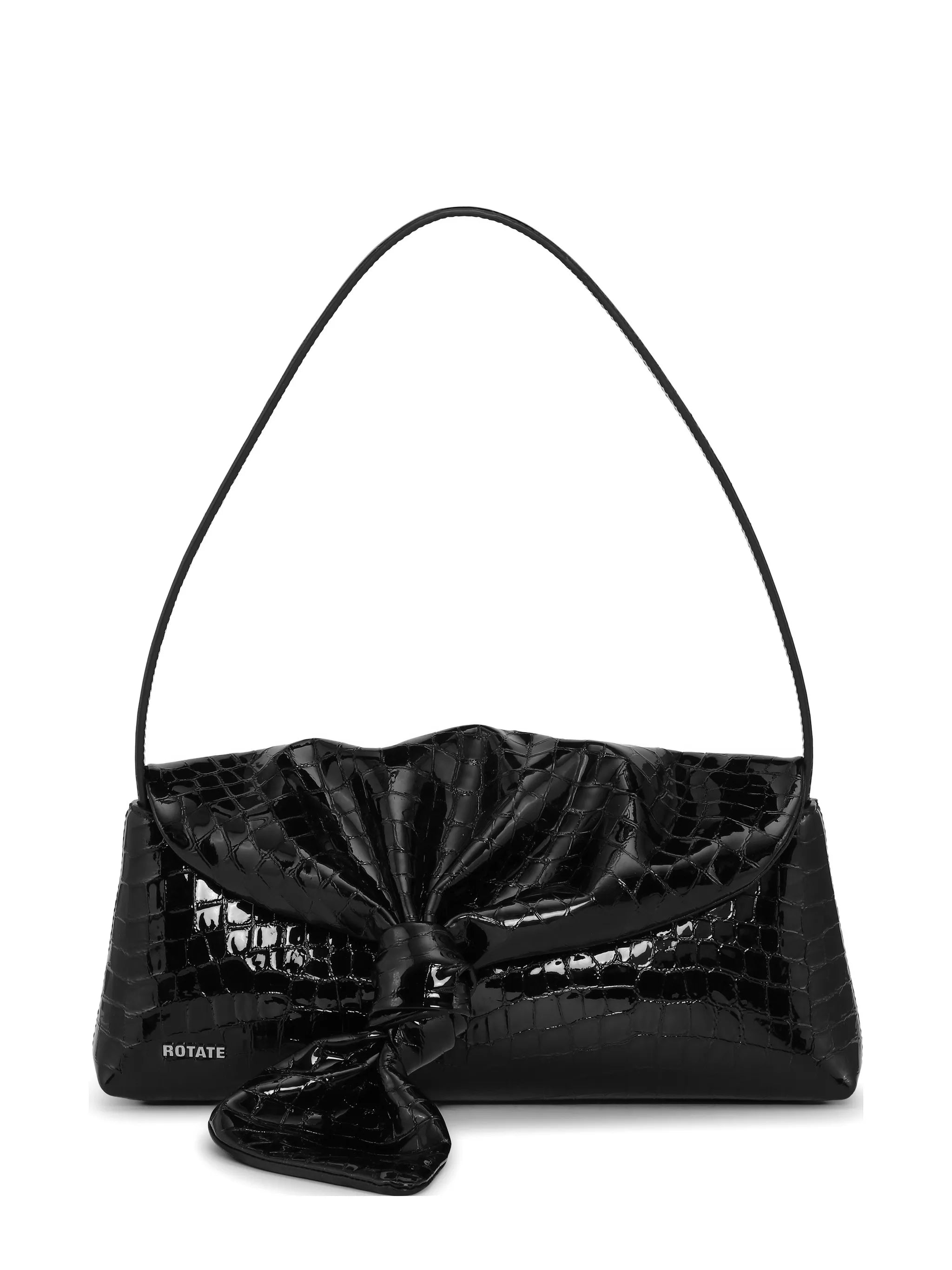 Rotate Rotate The Drape Bag Croco Shoulder Bag