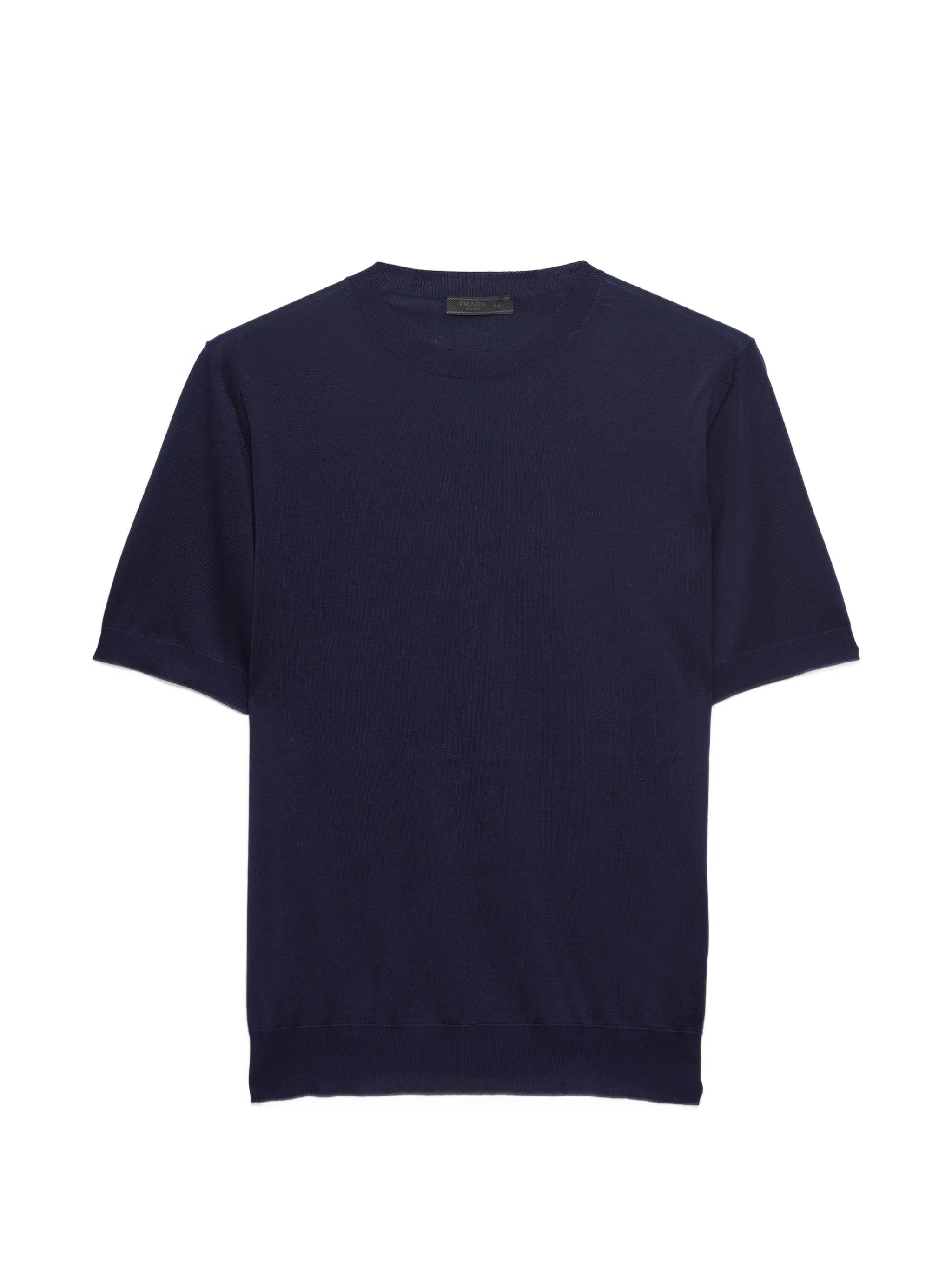 Prada Prada Short-sleeved Silk Sweater