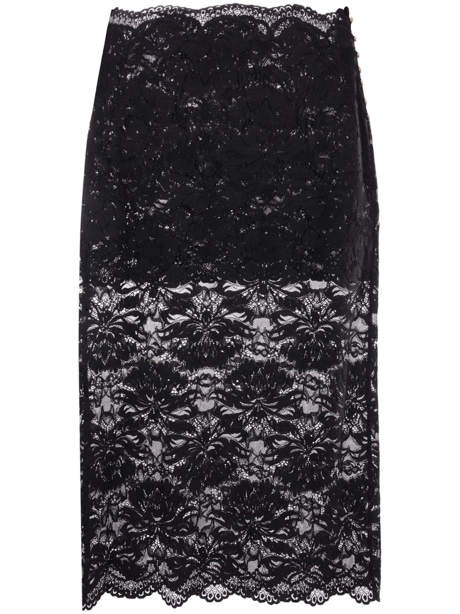 Rabanne Rabanne Floral-lace Sheer Skirt
