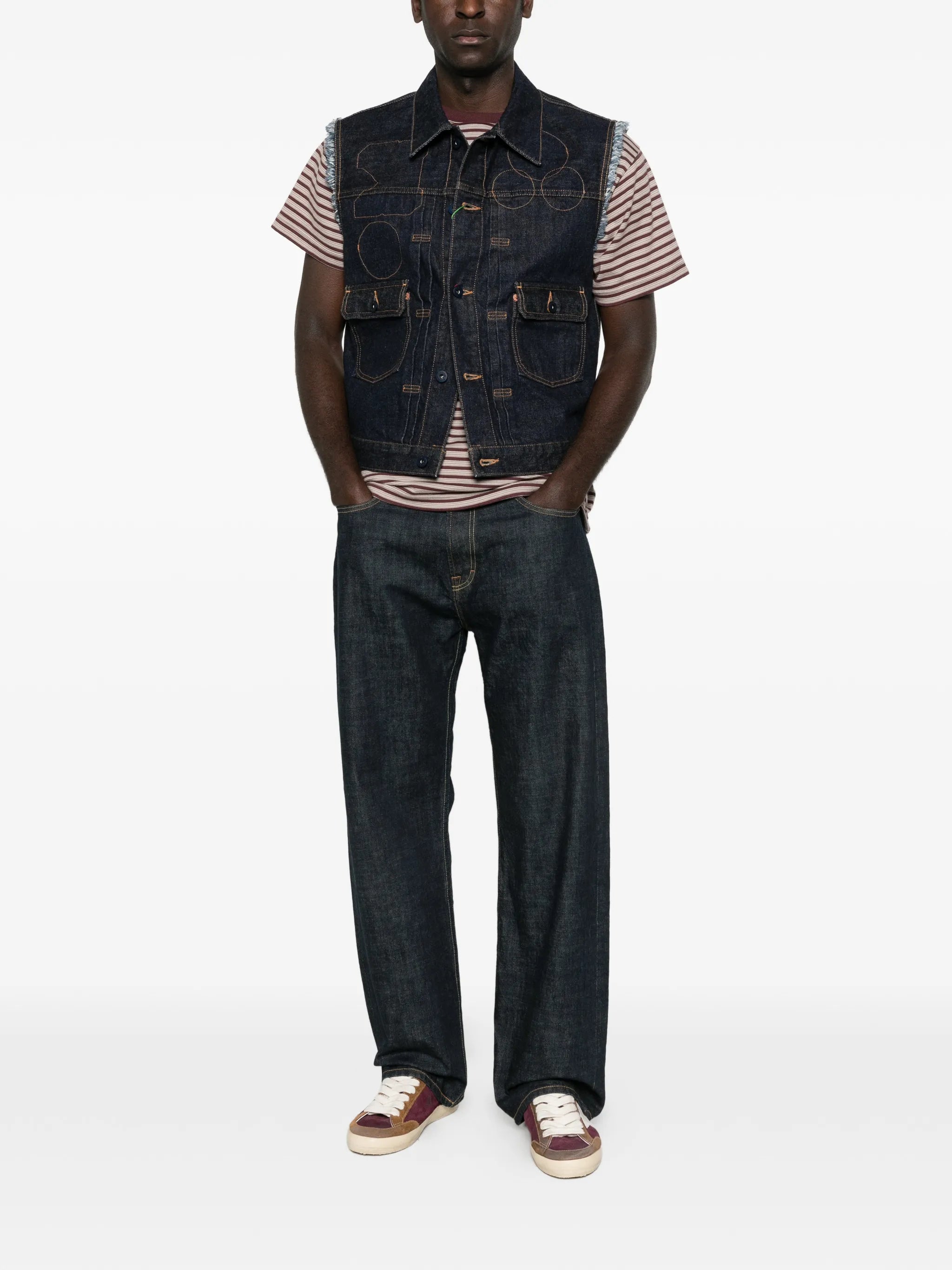 Kenzo Kenzo Frayed Sleeveless Gilets, view 2