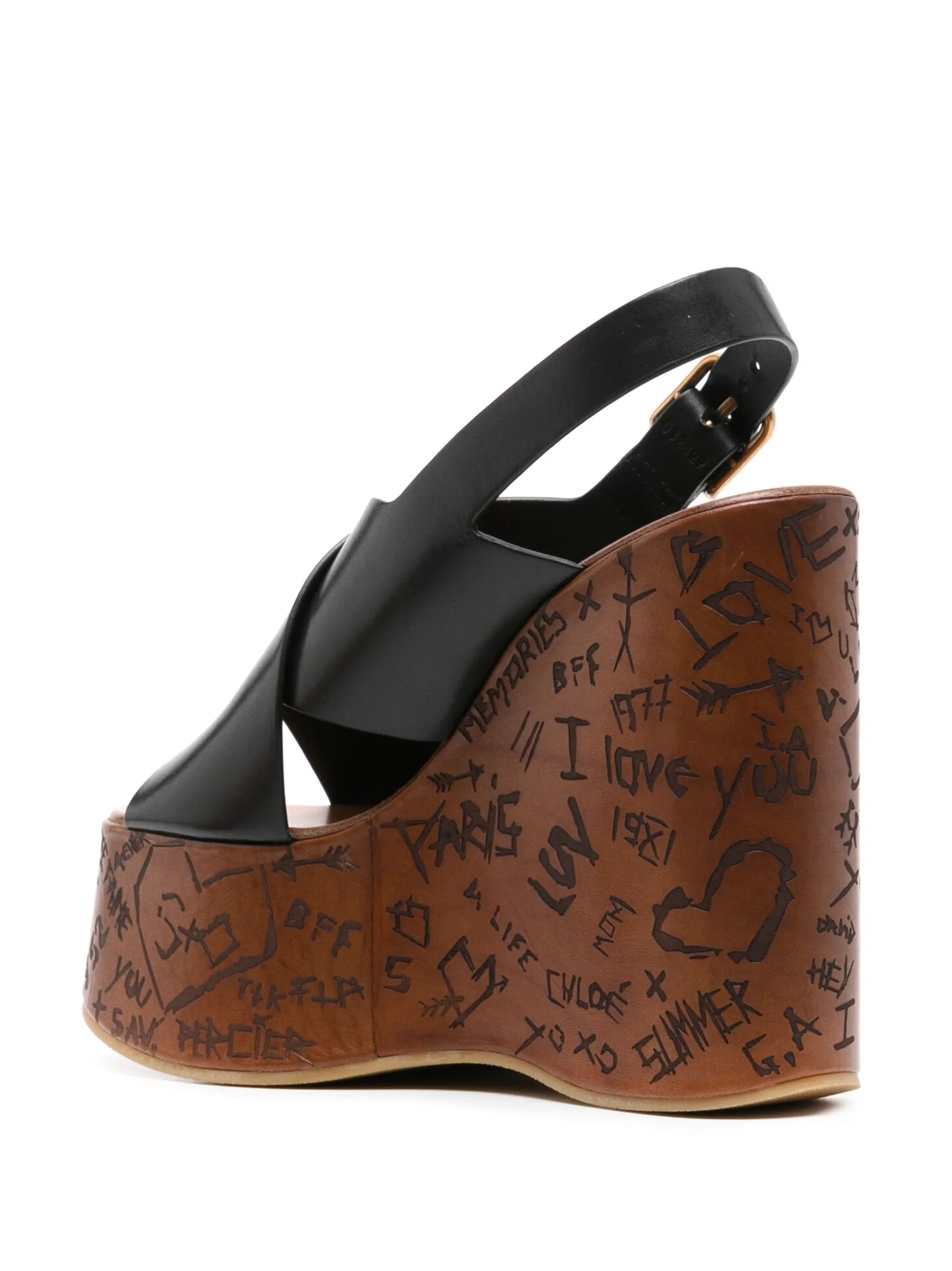 Chloé Chloé Maxime Wedged Sandals, view 2