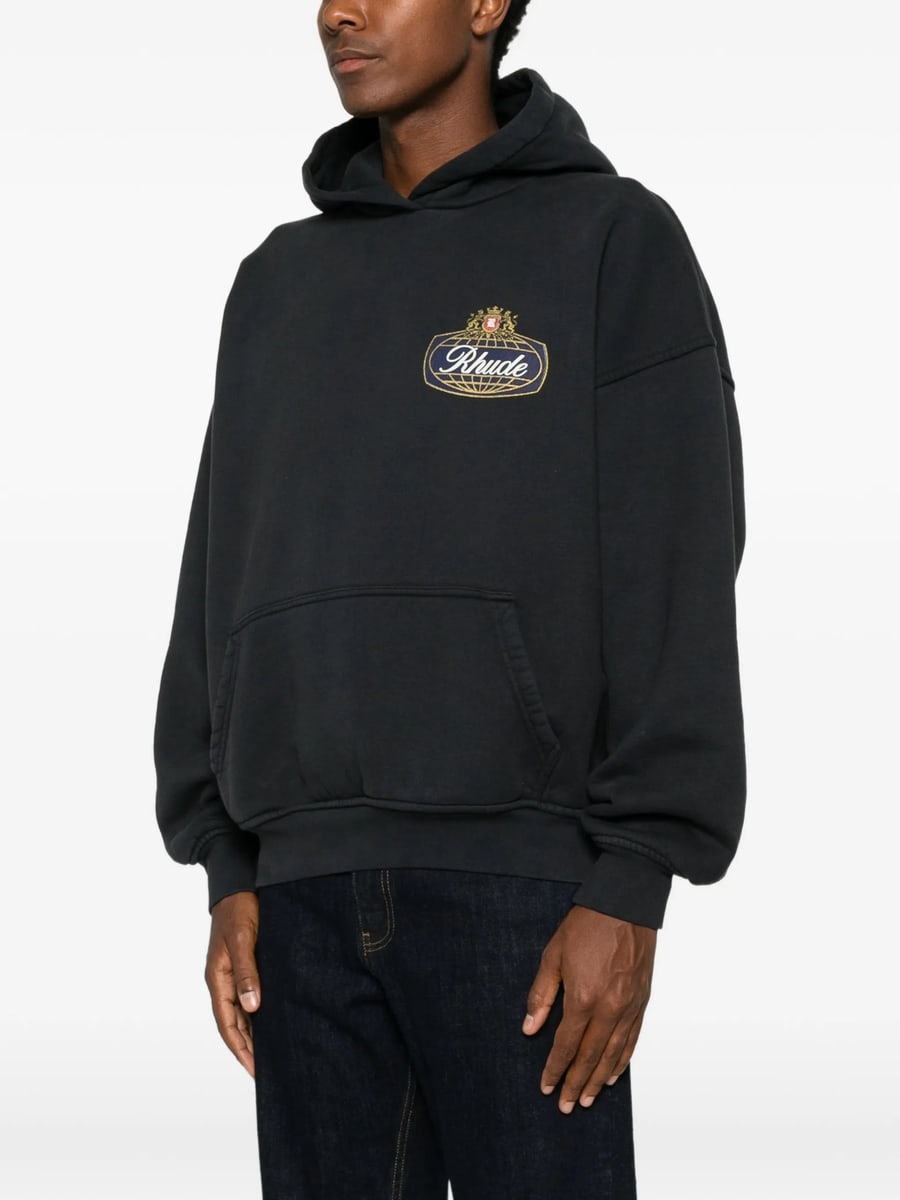 Rhude Rhude Logo-print Cotton Hoodie, view 5