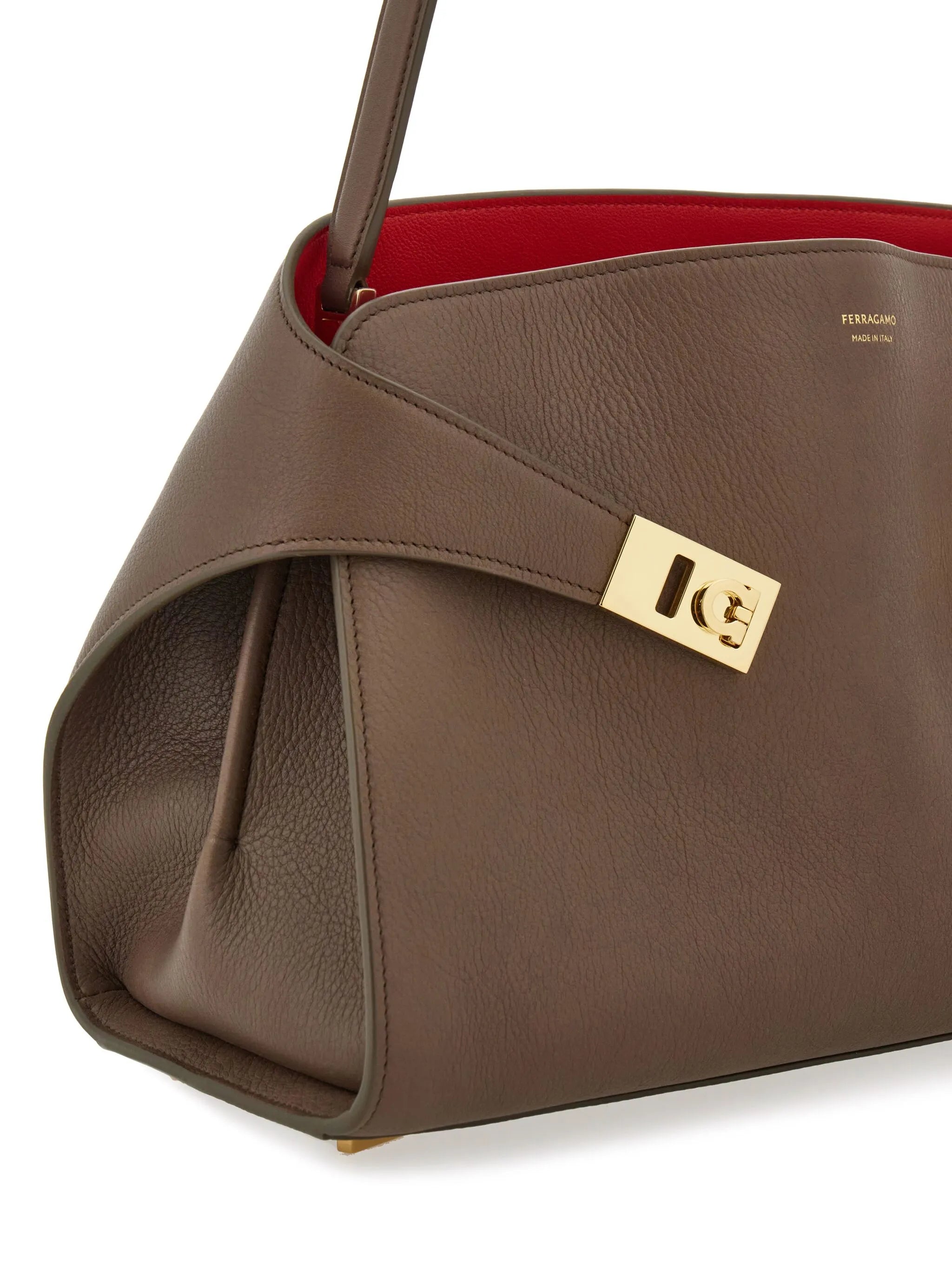 Ferragamo Ferragamo Hug Soft Bicolor Shoulder Bag M, view 2