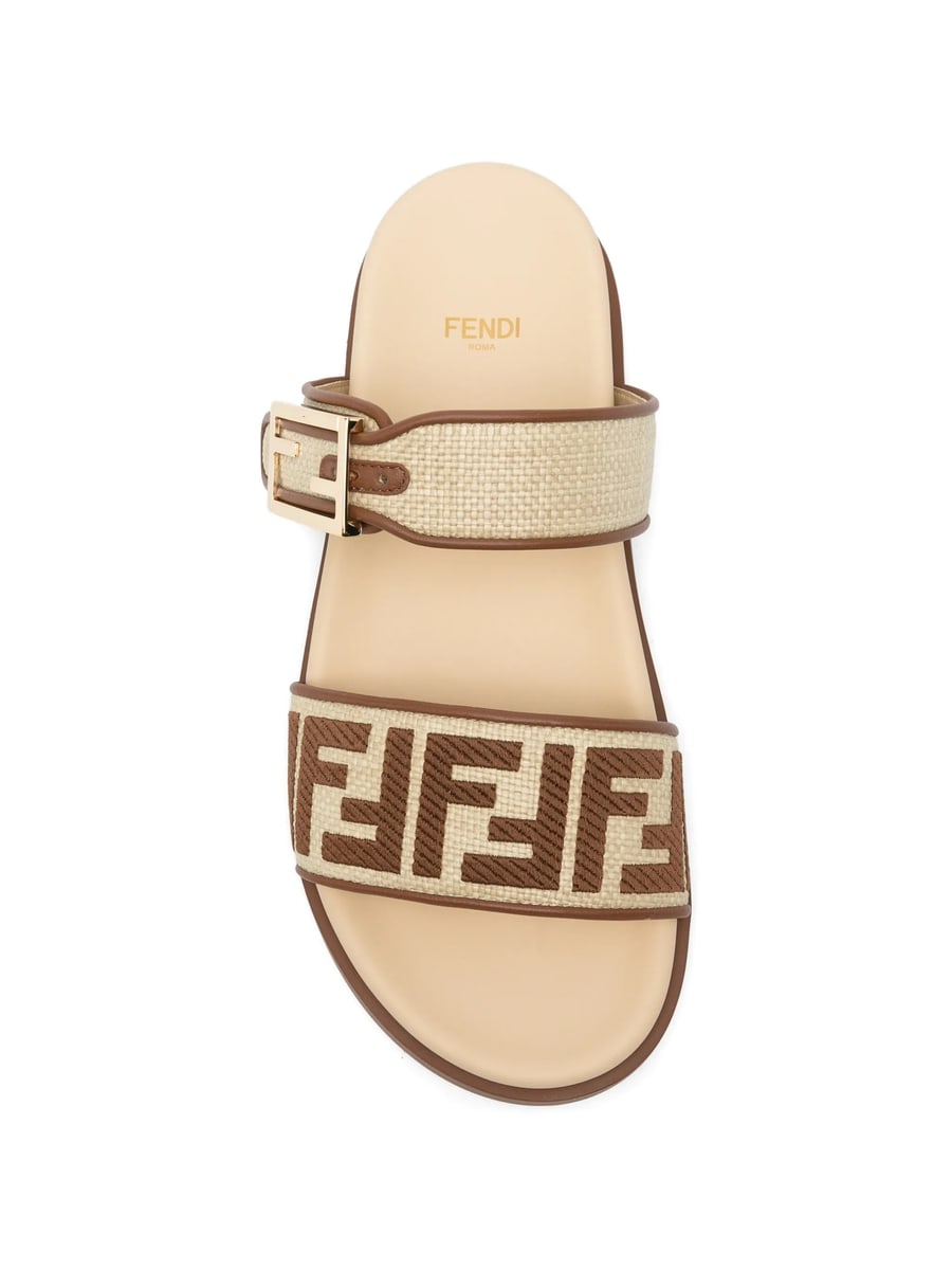Fendi Fendi FF Logo Buckle Sandals, view 3