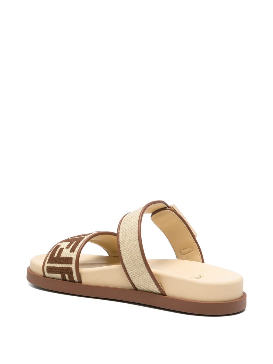 Fendi Fendi FF Logo Buckle Sandals, view 4