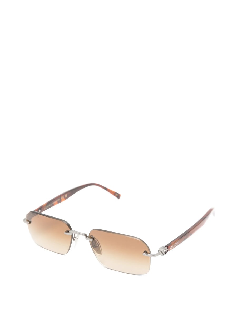 Gucci Gucci Rimless Rectangle-frame Sunglasses, view 3