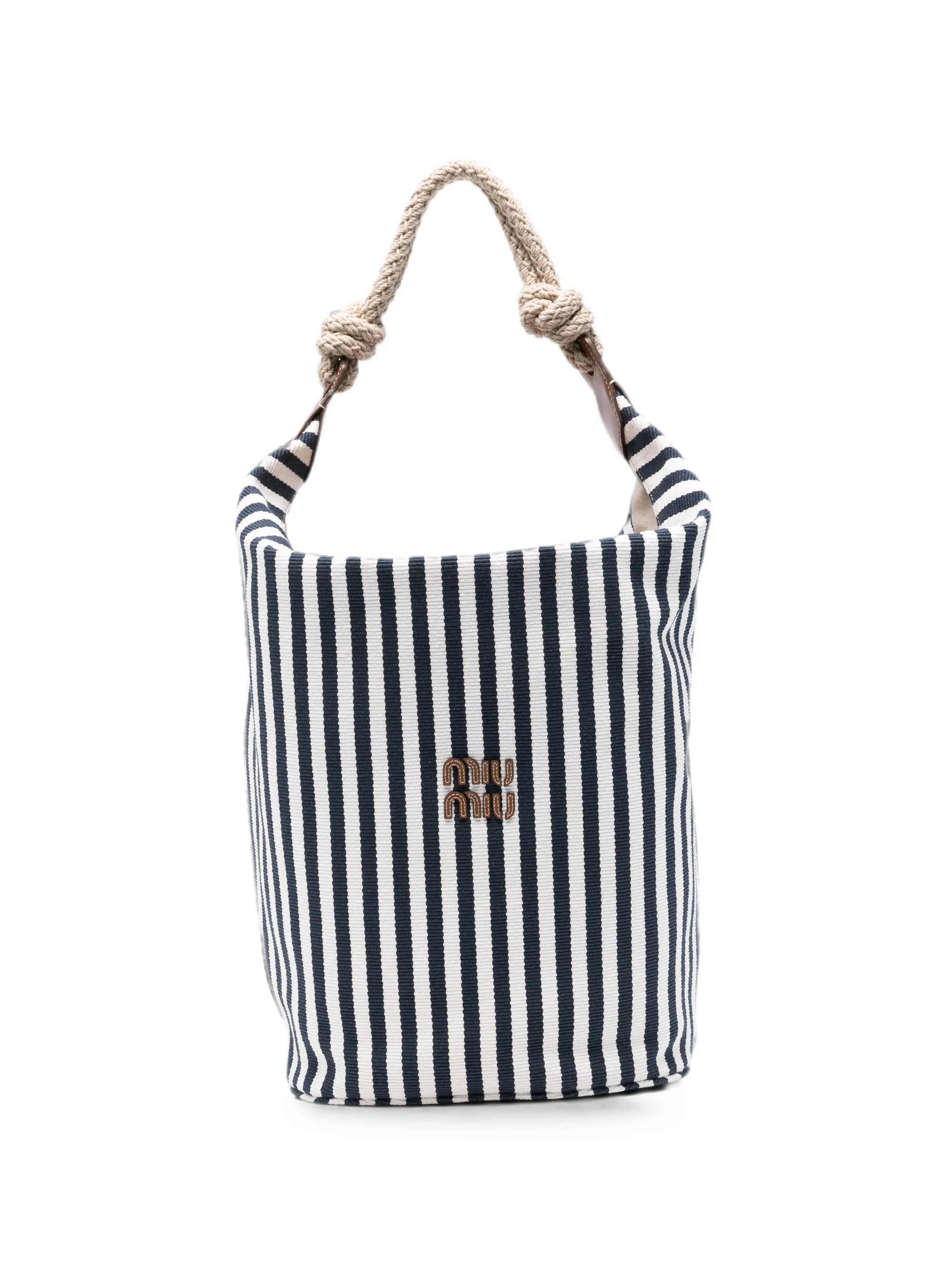 Miu Miu Miu Miu Striped Rope-handle Shoulder Bag