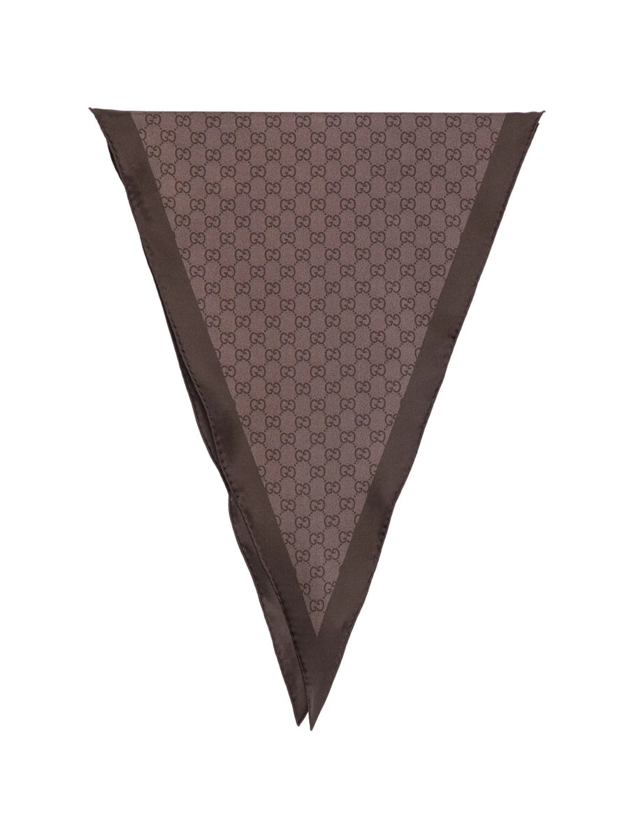 Gucci Gucci GG Patterned Silk Scarf