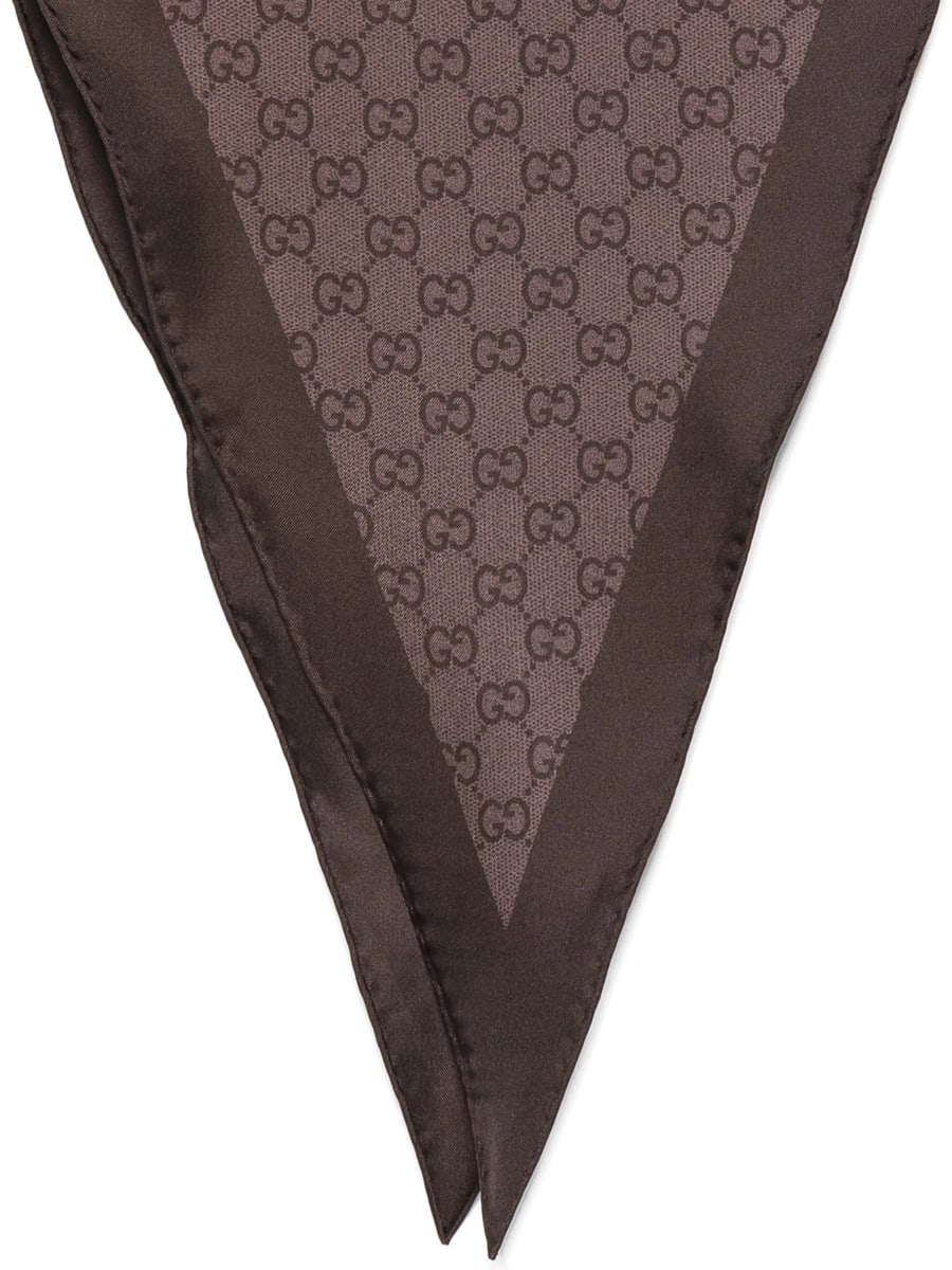 Gucci Gucci GG Patterned Silk Scarf, view 2