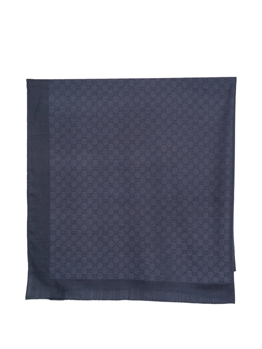Gucci Gucci GG Supreme Patterned Wool Scarf