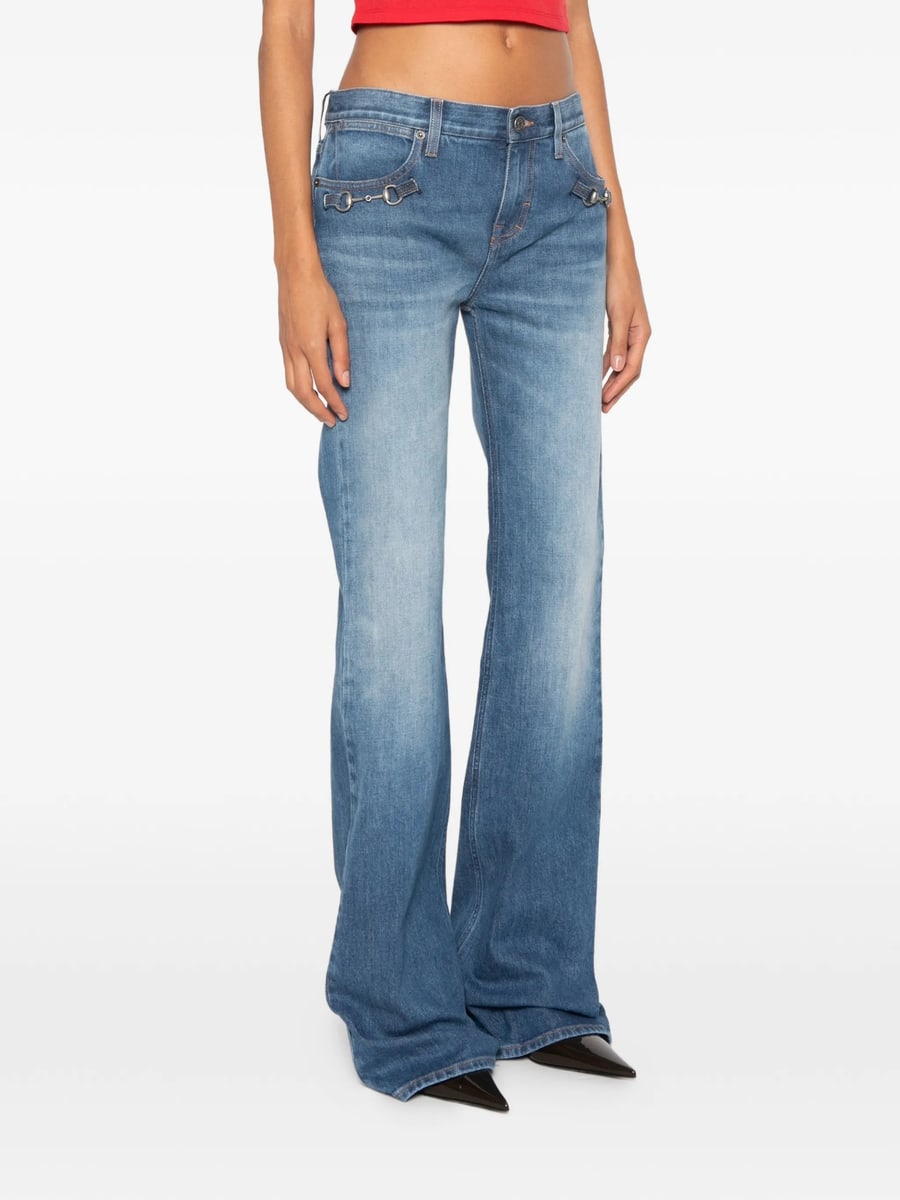 Gucci Gucci Horsebit Flared Jeans, view 4