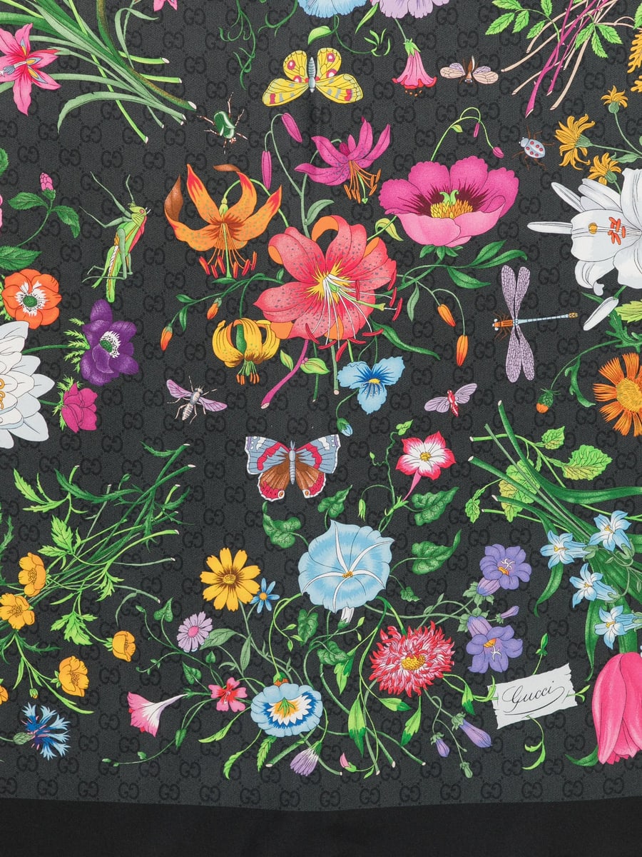 Gucci Gucci Flora Carré Scarf, view 2