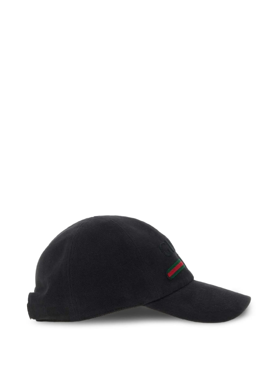 Gucci Gucci Web-stripe Embroidered Baseball Cap, view 2