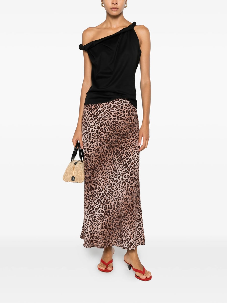 Rixo Rixo Kelly Leopard-print Maxi Skirt, view 3