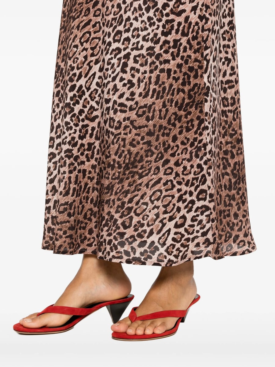 Rixo Rixo Kelly Leopard-print Maxi Skirt, view 4