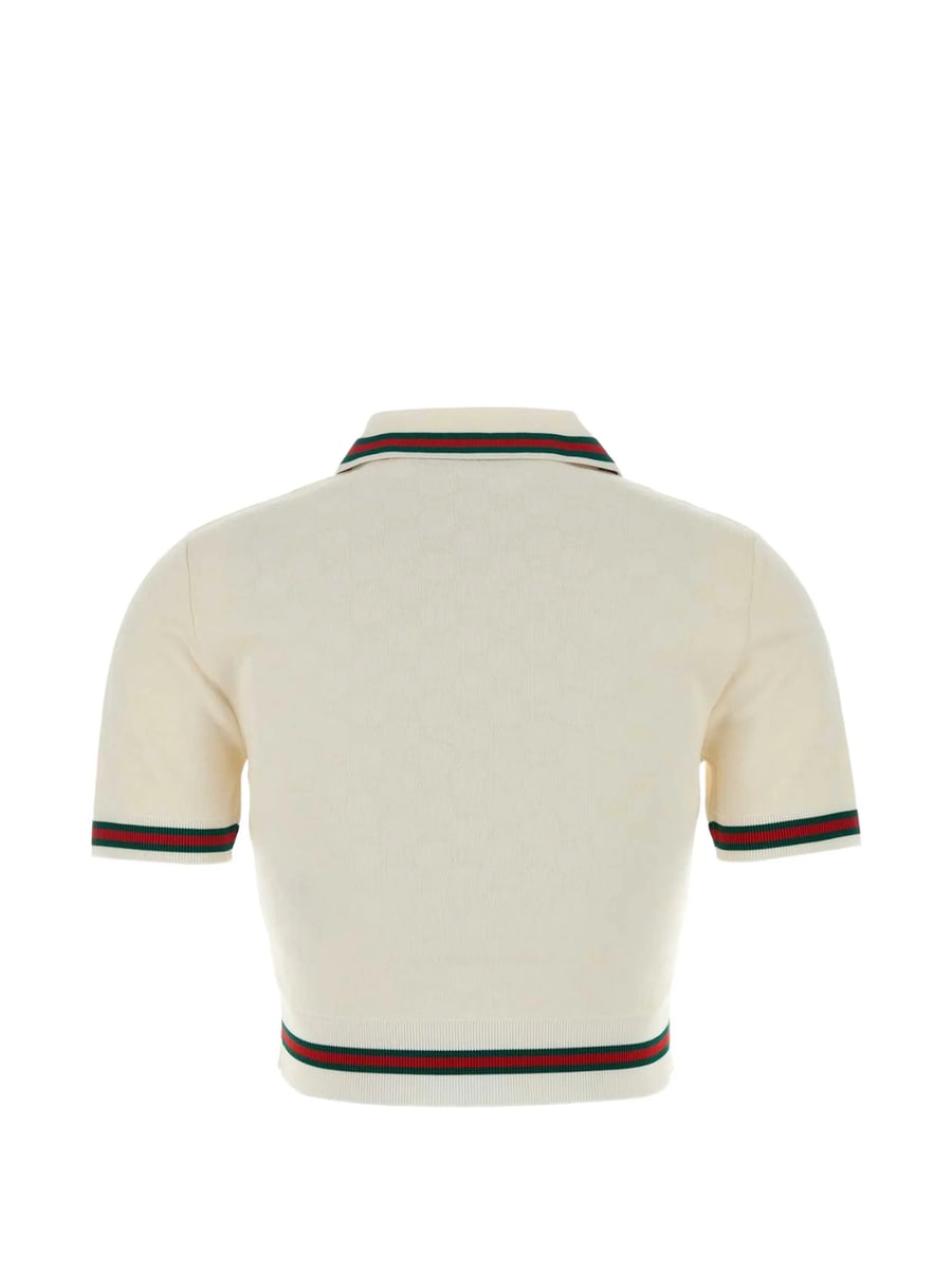 Gucci Gucci Cropped Polo Shirt, view 2
