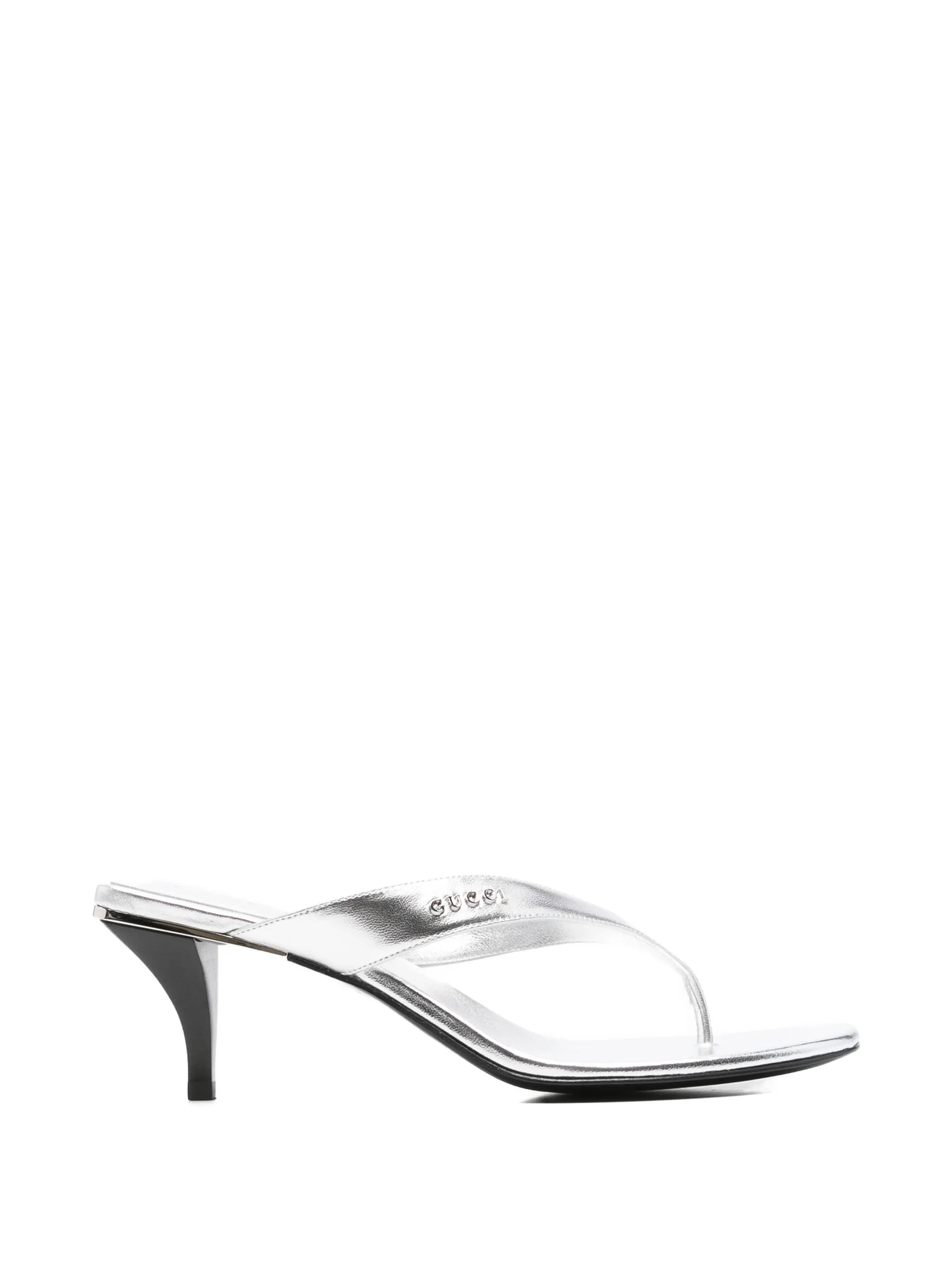 Gucci Gucci Logo-lettering Thong-strap Sandals