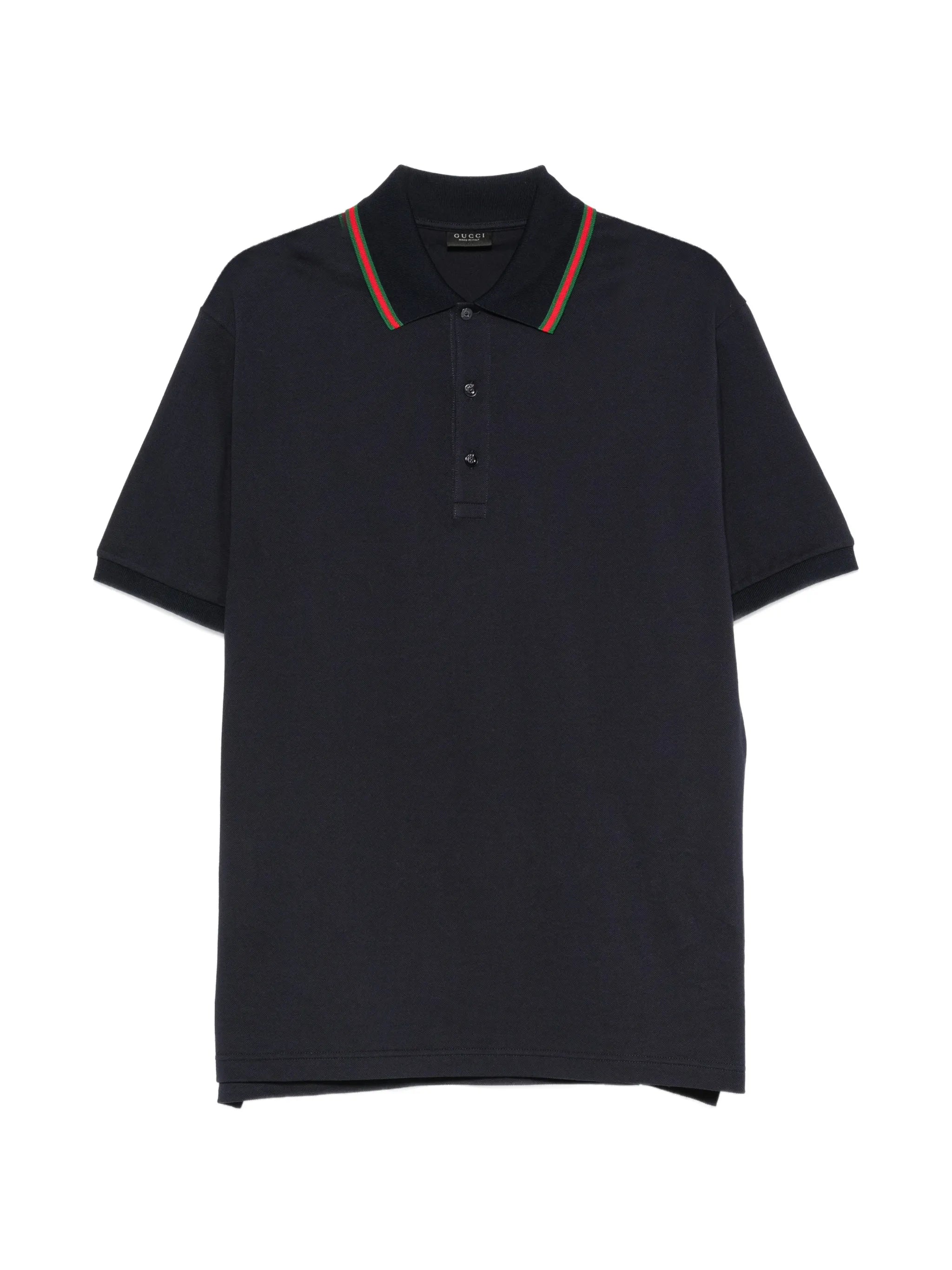 Gucci Gucci Web-stripe Piqué Polo Shirt