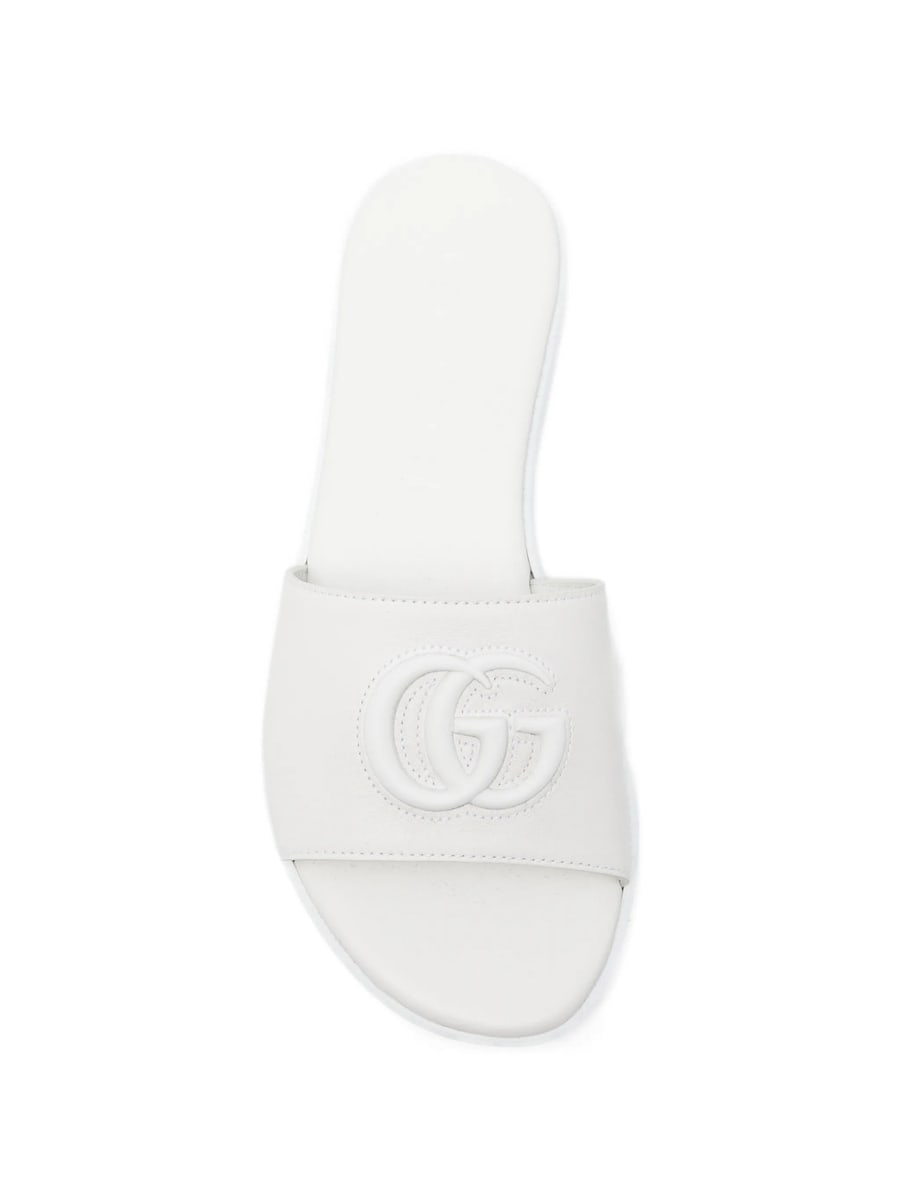 Gucci Gucci Farah Leather Flat Sandals, view 2