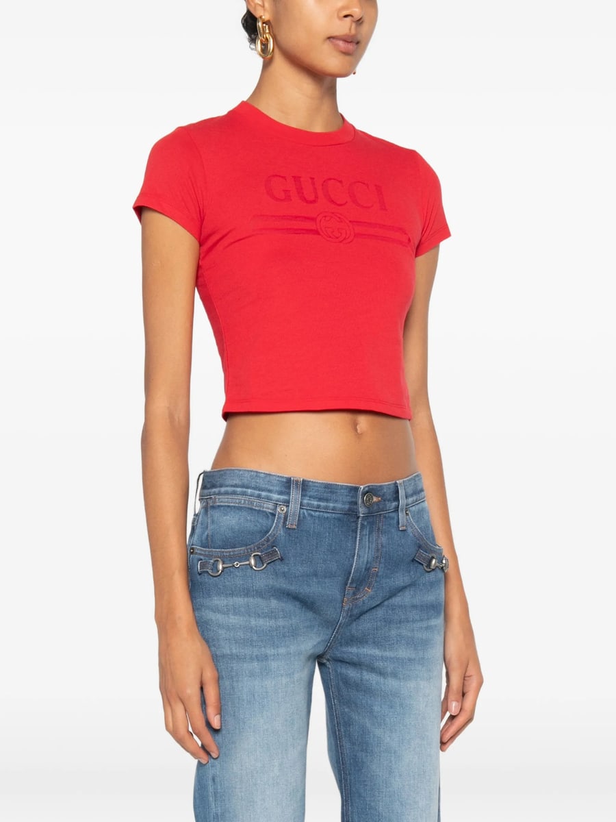 Gucci Gucci Interlocking G Logo-print T-shirt, view 4