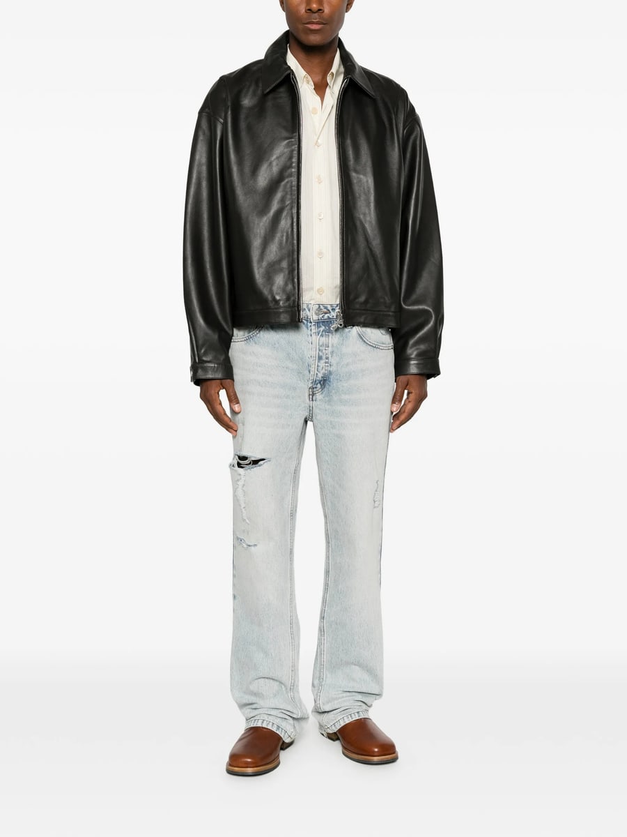 Cole Buxton Cole Buxton Leather Zip-up Jacket, view 2