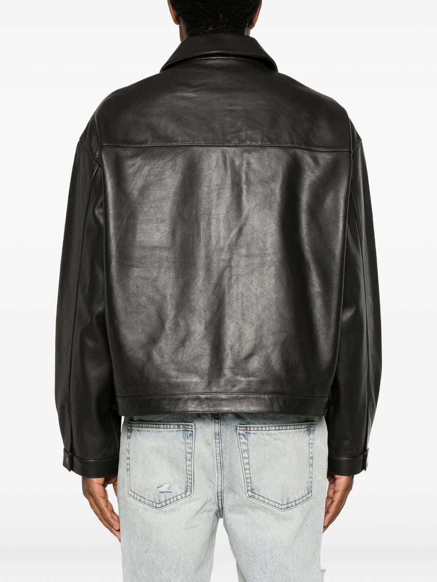 Cole Buxton Cole Buxton Leather Zip-up Jacket, view 3