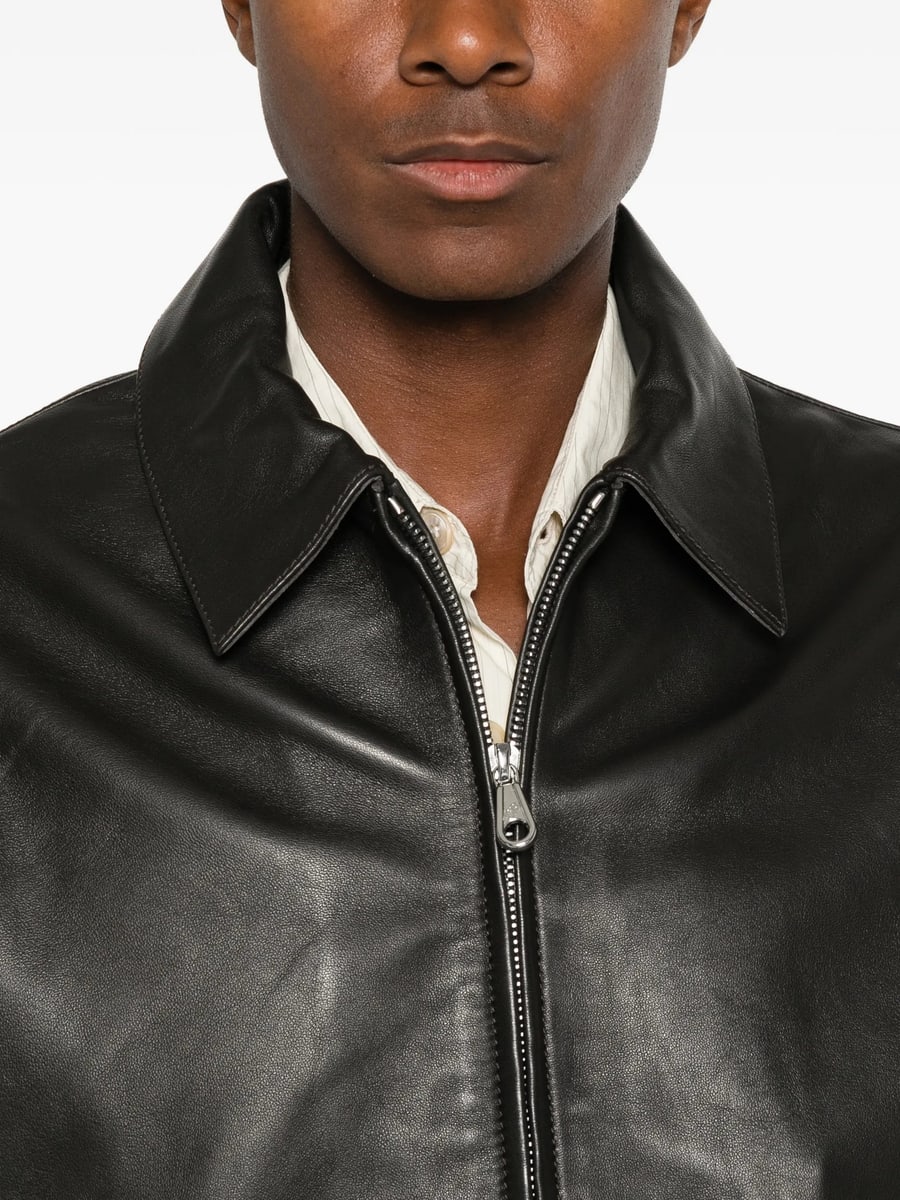 Cole Buxton Cole Buxton Leather Zip-up Jacket, view 5