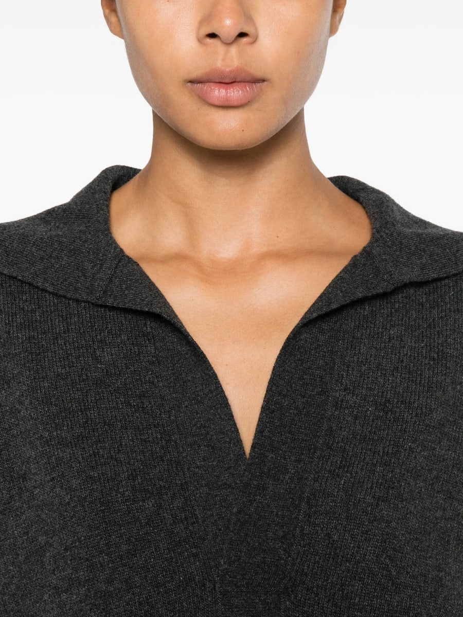 Victoria Beckham Victoria Beckham Spread-collar V-neck Sweater, view 2